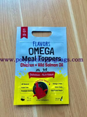 Chine Sac sauvage de Salmon Oil Stand Up Packaging de poulet avec la vanne papillon /Spigot à vendre