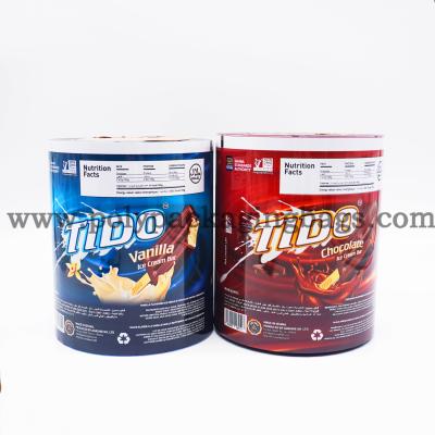 China 80G Chocolate Ice Cream Bar Aluminum Food Packaging Plastic Roll Film for sale