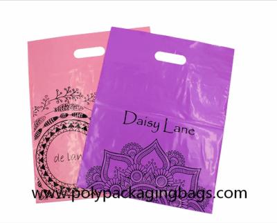 China Clothes Packaging HDPE Plastic Die Cut Handle Bags for sale