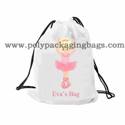 China Biodegradable CPE PE Plastic Drawstring Backpack Plastic Bags for sale