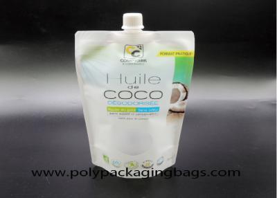 China 16oz 500ml Coconut Milk Packaging Self Suction Nozzle Bag Stand Up Bag With Spout for sale