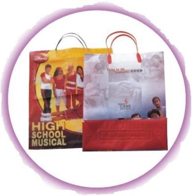 China Side Gusset Bag Custom Plastic Shopping Bags With Handles for sale
