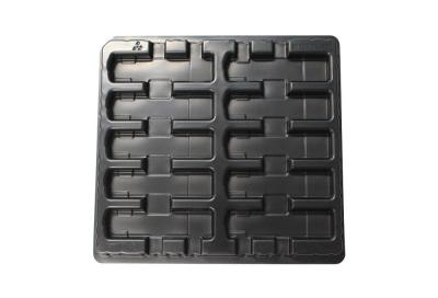China Thermoformed ABS Custom Black Plastic Blister Packs ESD PS Packaging Tray for sale