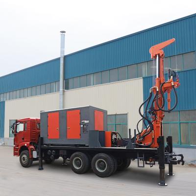China Truck Mounted Water Well Drilling Rig Deep Well Pneumatic Drilling Rig Large Drilling Rig With Air Compressor for sale