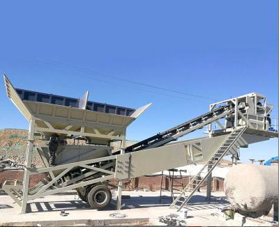 China YHZS50 Concrete Batching Mixing Plant Station XDEM Mobile  3800mm for sale