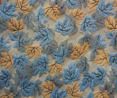 China Residential Fabric Jacquard Yarn-dyed Leaves H/R 25.0cm 420T/100% P/150gsm for sale