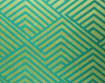 China El telar jacquar de la tela de tapicería Hilado-teñió H/R geométrico los 21.0cm el 500T/100% P/140gsm en venta