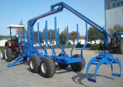 China 50hp 3t Tractor Log Trailer With Crane Farm Tractor Attachments for sale
