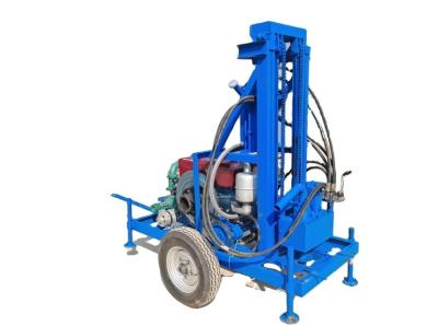 China 200m 450rpm Portable Hydraulic Water Well Drilling Rig For House Yard for sale
