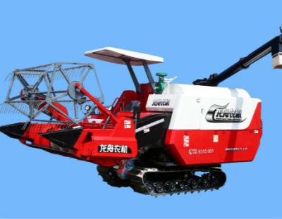 China Full Feeding Whirling Unloading Rice And Wheat Combine Harvester 74kw for sale