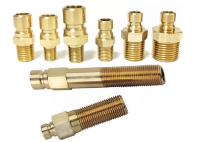 China Brass Extension Nipple Fire Hose Adaptor Nipple With BSP NPT Thread DME Mold Parts for sale
