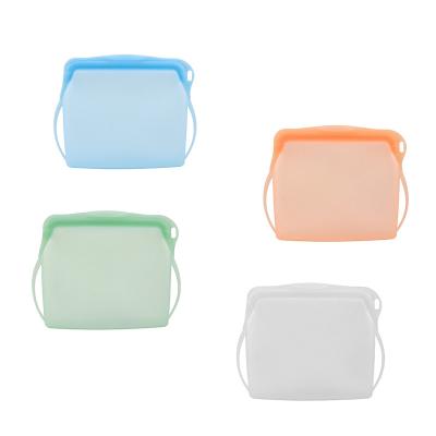 China Food Grade Custom Silicone Food Storage Bag Reusable Leakproof Fresh Keeping for sale