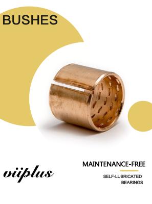 China Flanged Bronze Bushings Cusn8 DIN1494 / ISO 3547 Lubrication 090 Diamond Pockets & Oil Grooves for sale