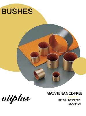 China Orange Satinless Steel Bronze Bushing Material / POM Layer Bushings Plate for sale