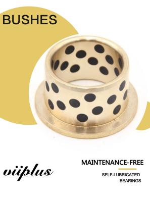 China Double Loop Oil Grooved Cast Bronze Bushings Self Lubricating Bearing Corrosion Resistance for sale