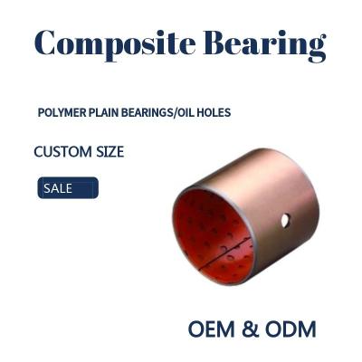China Steel Bronze Red Polymer Plain Bearings Split Bushes Tin / Copper Made To Order for sale
