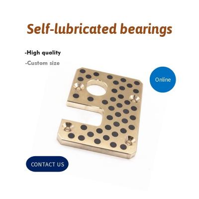 China Mould & Injection Copper Self Lube Wear Plates With Graphite Inlaid Bronze Bushings Retainers for sale