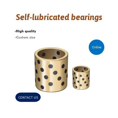 China Bronze Cast Alloys Self Lubricating Bearings Built In Graphite Pellet for sale