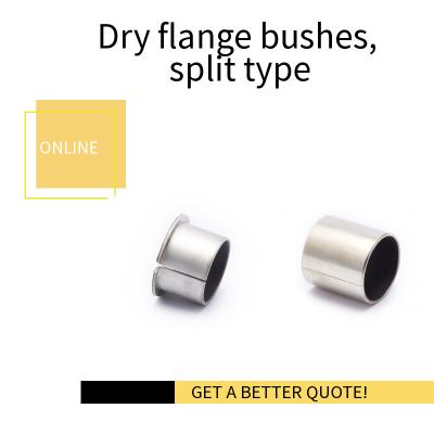 China Dry Sliding Bushing Butt Joint Flange Size  PTFE Bushes for sale