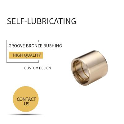 China Customzied Groove Bronze Gleitlager Thin Wall  Sleeve & Flange For Excavators for sale