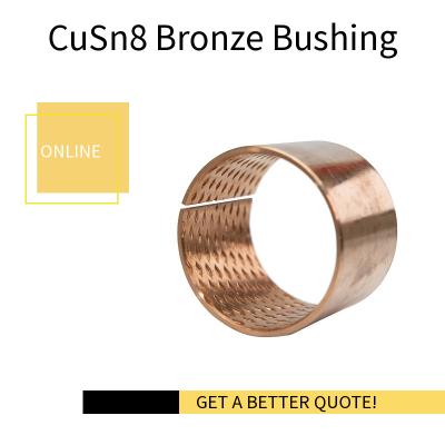 China Slit Oilless Bronze Bushings For Hydraumatic CuSn8P 40x44x40 BMZ 4040 Size for sale