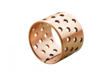 China CuSn8 Metallic Perforated Flanged Bronze Bushings FB092 for sale