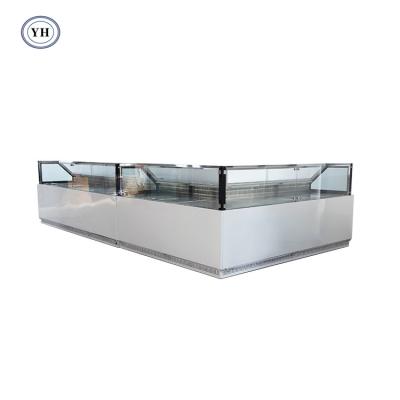 China Single-temperature Grocery Store Food Warmer Commercial Display Chiller Single-temperature Glass Showcase Glass Supermarket Display Cooler Sliding Door Cold Cooling à venda