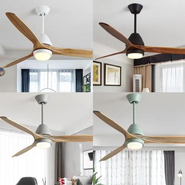 Quality LED 20W Solid Wood Ceiling Fan Wood Propeller Ceiling Fan for sale