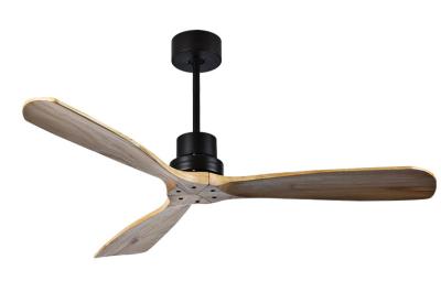 China ECO 52 Solid Wood Ceiling Fan Natural Wood Ceiling Fan With Light for sale