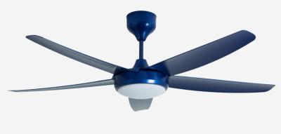 Chine Bleu 56 pouces moteur à courant continu moderne ventilateur de plafond télécommande avec lumière à vendre