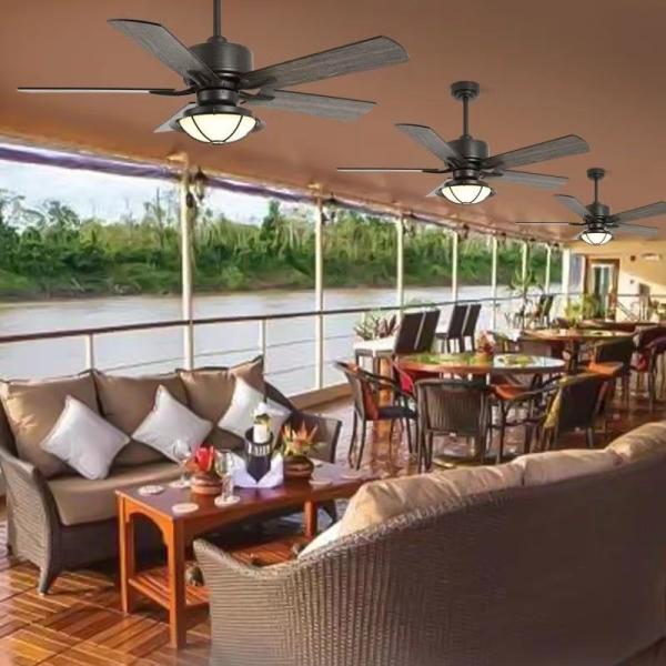 Quality Plywood Blades Waterproof Ceiling Fan With Light Weatherproof Fans for sale