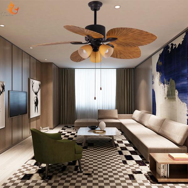 Quality ABS Flower Design Ceiling Fan 52 Inch European Style Ceiling Fans for sale