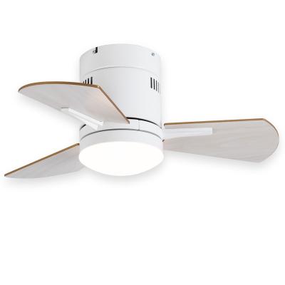 China White 24 Inch Kitchen Ceiling Fans With Light Plywood Acrylic for sale