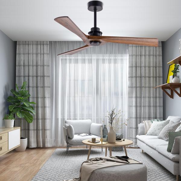 Quality Decorated 3 Blade Wood Ceiling Fan With Light And Remote Control for sale