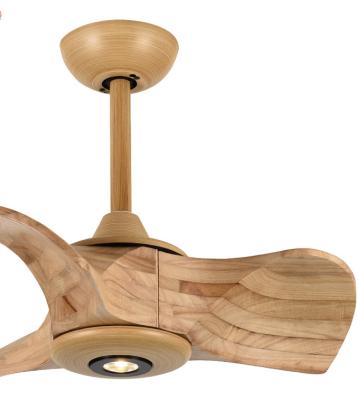 China 24 Inch Solid Wood Ceiling Fan Living Room Wood Fan With Light for sale