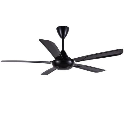 China 56 Inch ABS Black Ceiling Fan Low Noise With Remote Control for sale