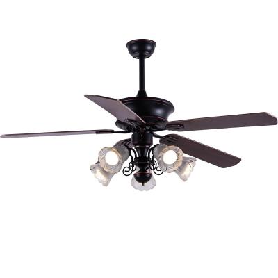 China Classic 52In American Ceiling Fan Plywood Blades With Remote Control for sale