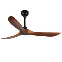 Quality 56in Wood 3 Blade Ceiling Fan ECO Black And Wood Ceiling Fan for sale