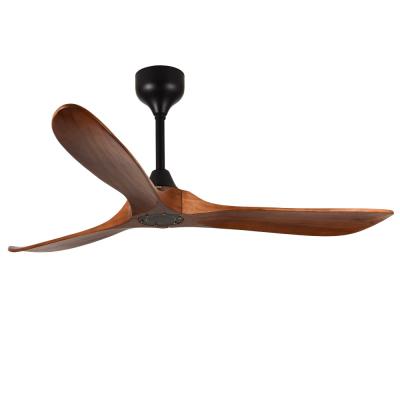 China 56in Wood 3 Blade Ceiling Fan ECO Black And Wood Ceiling Fan for sale