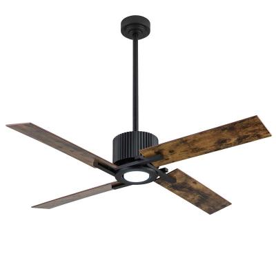 China Retro American Ceiling Fans Brown Plywood 52 Ceiling Fan Light for sale