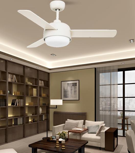 Quality White 52in Contemporary Ceiling Fans For Living Rooms Bedrooms for sale