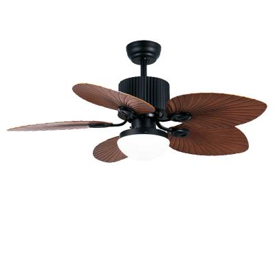 China ABS Blades Modern Ceiling Fans With Light 52 Inch Black And Brown for sale