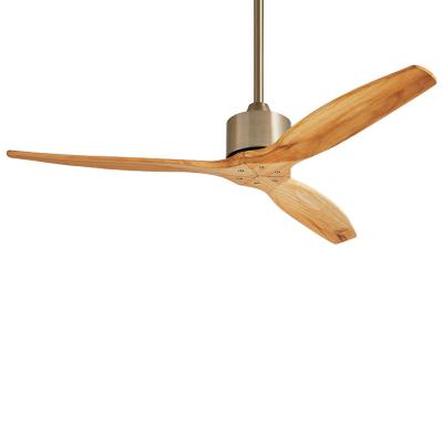China DC Motor Real Wood Ceiling Fan With Light Wood / Remote Control for sale