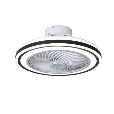 China Low Profile Flush Mount Bladeless Ceiling Fan With Light Remote Control for sale