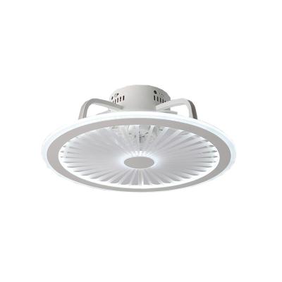 China Enclose Flush Bladeless Ceiling Fan With Led Light 3 Blades for sale