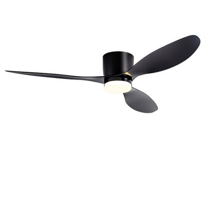 China Bedroom Hanging Ceiling Fan With Light Black Three Blade Ceiling Fan for sale