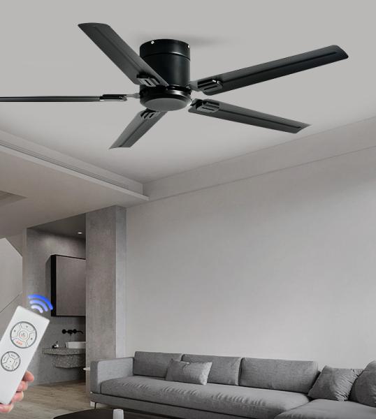Quality ECO 52 Inch 5 Blade Ceiling Fan With Light For Living Rooms for sale