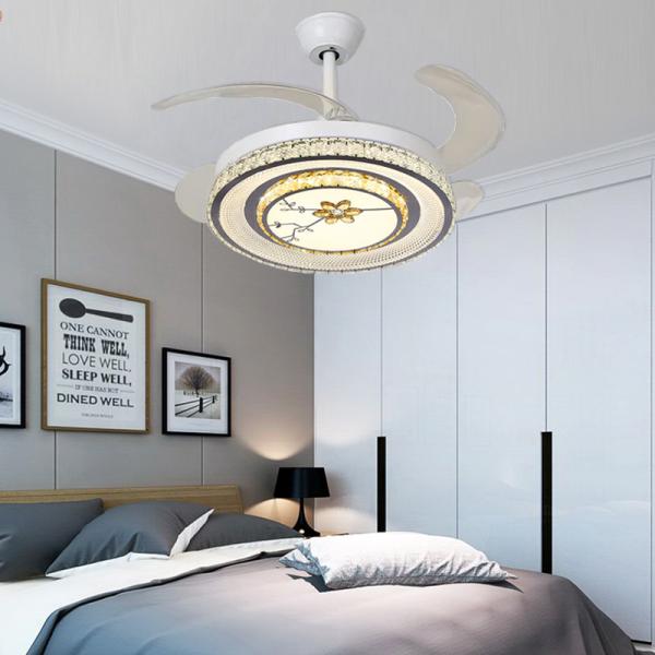 Quality Bedrooms Folding Ceiling Fan With Led Light Foldable Smart Ceiling Fan for sale