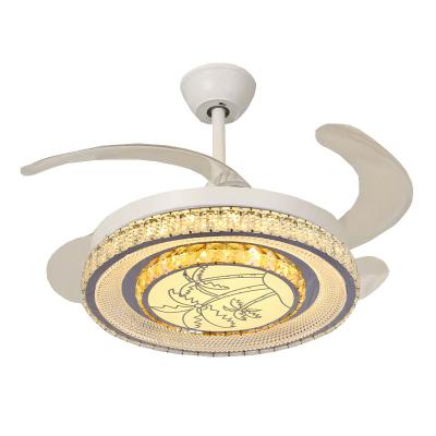 China Reversible Folding Ceiling Fan With Light 42In Foldable Ceiling Fan for sale