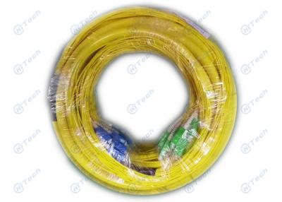 China SC - puente/24 humedades ≤0.2dB de la fibra óptica del SC del color del amarillo del cable de fribra óptica de la base en venta